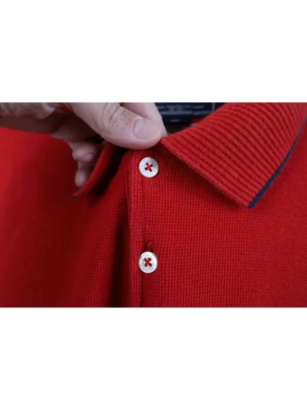 Vtg 90s Polo Sport Ralph Lauren Mens XL Spell Out Flag Thermal Knit Golf Polo